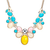 Sea Shells Beach Color Statement Necklace